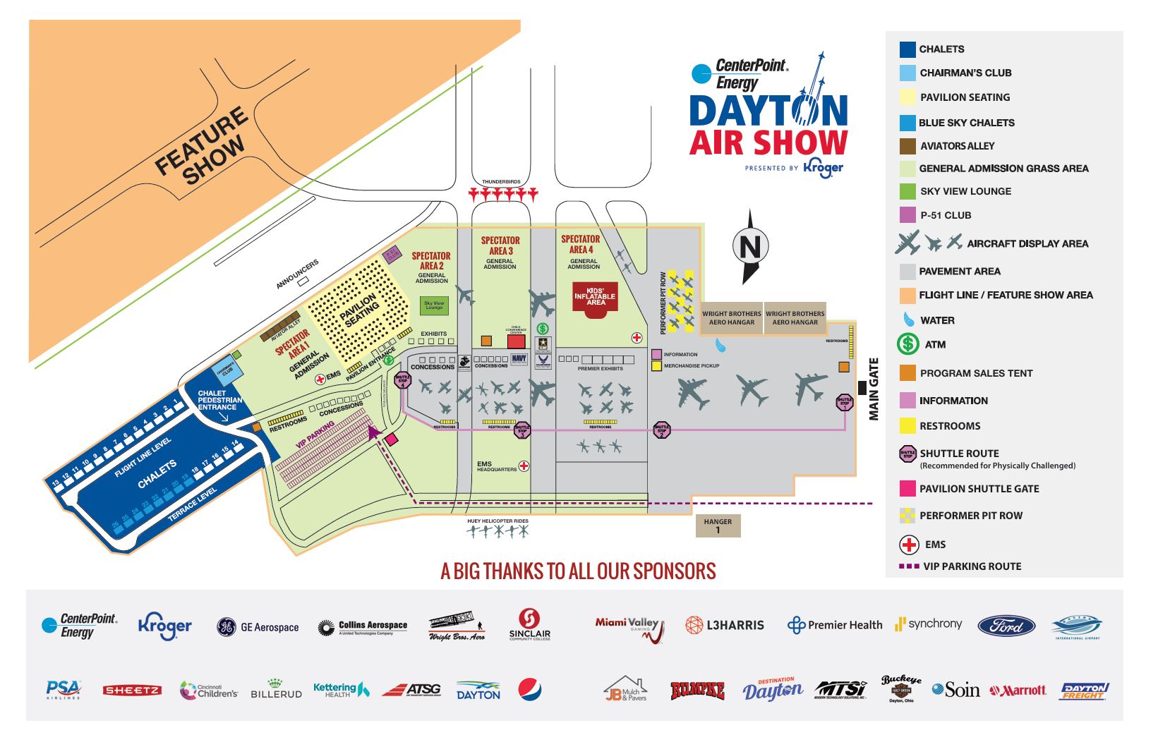 2025 CenterPoint Energy Dayton Air Show - Presented by Kroger - Venue Map